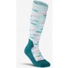 WEDZE Detské lyžiarske ponožky 500 s potlačou modré 23-26