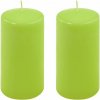 Sada stĺpových sviečok, 15 cm, Ø 7,5 cm, svetlozelená, 2 ks