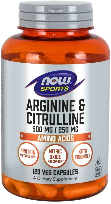NOW Foods Arginine & Citrulline 120 kapsúl
