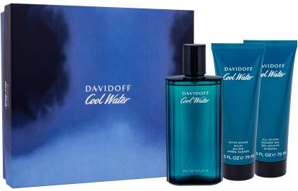 Davidoff Cool Water SET2 darčekový set toaletná voda 125 ml + balzam po holení 75 ml + sprchovací gél 75 ml pre mužov