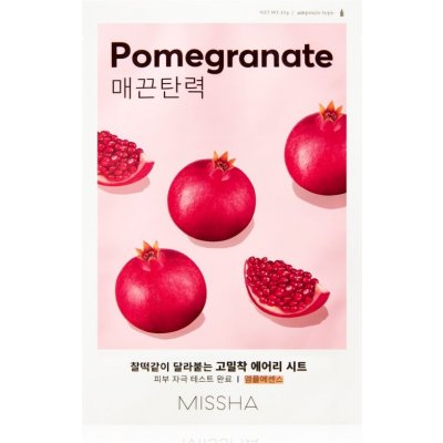 Missha Airy Fit Pomegranate plátenná maska so zjemňujúcim a osviežujúcim účinkom 19 g