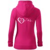 Nemecký ovčiak ekg - Mikina dámska trendy zipper s kapucňou - L ( Purpurová )