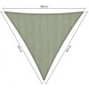 Shadow Comfort Slnečný Trojuholník shadow 3,6 x 3,6 x 3,6 m Farba: Moonstone zelená