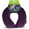 WORLDPACK TRAVEL PILLOW cestovný vankúš z pamäťovej peny - fialový