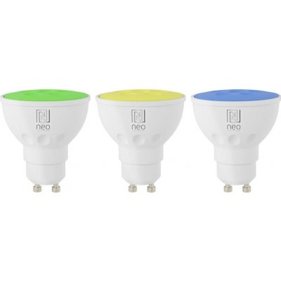 IMMAX NEO SMART sada 3x žárovka LED GU10 6W RGB+CCT barevná a biela, stmívatelná, Wi-Fi, TUYA 07724C