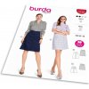 Strih Burda 5739 - Áčková sukňa, prepínacia sukňa, džínsová sukňa