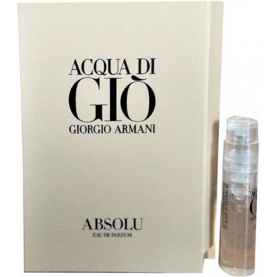 Giorgio Armani Acqua di Gio Absolu, Vzorka vône pre mužov