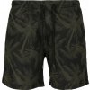 Pánske kúpacie šortky Urban Classics Pattern Swim Shorts - palm/olive S