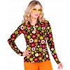 Dámska hippie košeľa s farebnými kvetmi sedmokrásky leta 60 70 L/XL