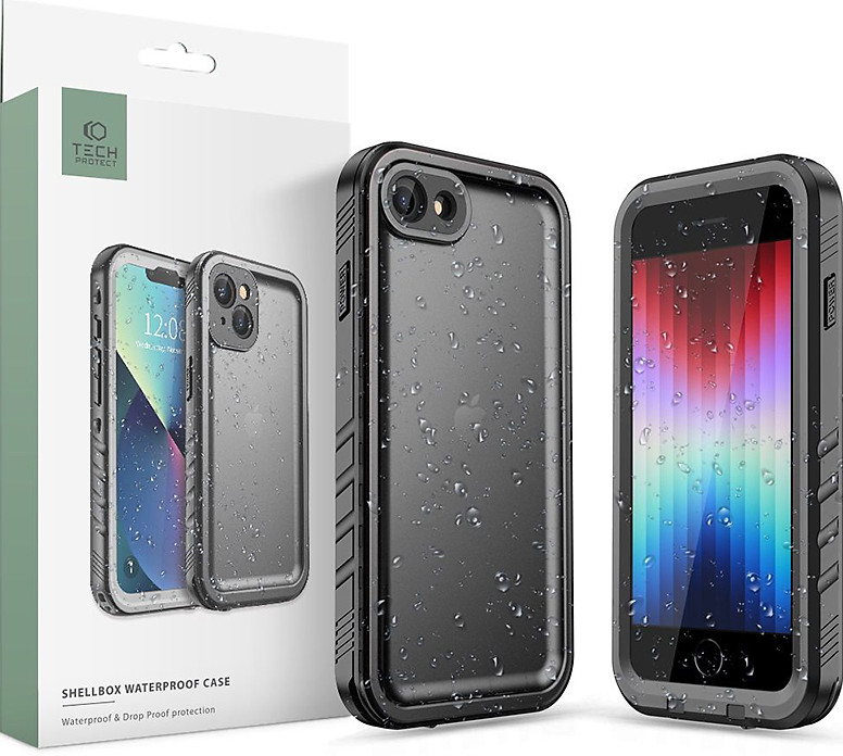 AppleMix TECH-PROTECT Shellbox Apple iPhone 7 / 8 / SE (2020) / (2022) - vodotesné - IP68 - čierne