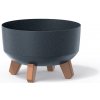 PROSPERPLAST Kvetináč GRACIA LOW ECO WOOD 23,5 cm antracit