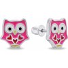Brilio Silver Slušivé strieborné náušnice Sova EA711WP