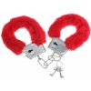 Diablo Picante plyšové putá červené nastaviteľné mäkké