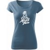 T-ričko Dakar Africa Twin dámske tričko Farba trička: Denim, Farba potlače: Biela, Veľkosť: L