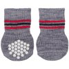 Protišmykové šedé ponožky, 2 ks pre psov L-XL