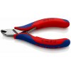 KNIPEX Kliešte cvikacie čelné so šikmými brity pre elektroniku 64 52 115