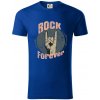 Rock forever ruka - Tričko z organickej bavlny - L ( Kráľovská modrá )