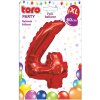 TORO Balónik XL číslica 4 60 cm matne červený