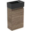 Ideal Standard Eurovit+ - Skrinka s umývadielkom, 55x35x20 cm, 1 dvierka, orech/hodvábna čierna R0578Y9