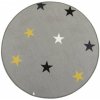 Najkoberce Stars 19, sivý / viacfarebný 80 cm kruh