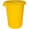 Denox Nádoba na odpad s víkem INDUSTRIAL, 100 l, gastro, žlutý, pevný plast