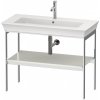 DURAVIT White Tulip samostatne stojaci kovový podstavec pod umývadlo, 1 polica, 984 x 450 x 760 mm, biela matná, WT454103636