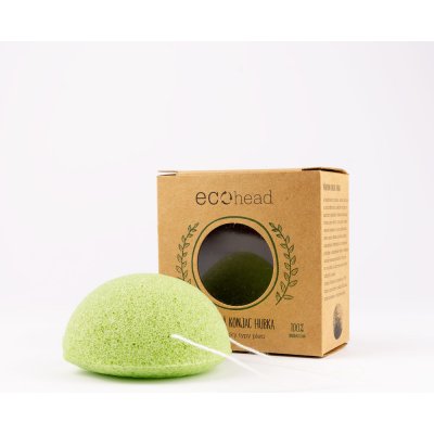 Ecohead prírodná konjac hubka shadow green SG10186
