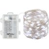 Senzanakupy Vianočná mikro reťaz na batérie 5 m 50 LED, 8 programov, časovač, studená biela