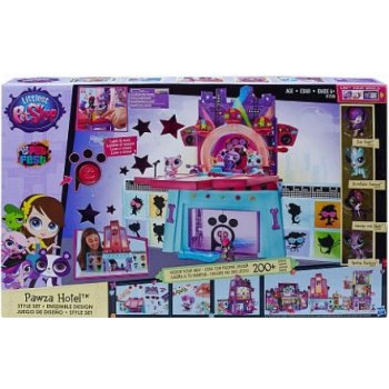 Hasbro Littlest Pet Shop PAWZA HOTEL STYLE SET