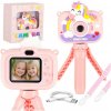 KIK Detský digitálny fotoaparát na statíve jednorožec ružový