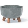 PROSPERPLAST Kvetináč GRACIA LOW BETON EFFECT 23,5 cm sivý