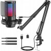 NJSJ USB herný mikrofónový set pre PC RGB