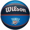 Basketbalová lopta Wilson Nba Team Tribute Okc Modrá Prírodná guma (Veľkosť 7)