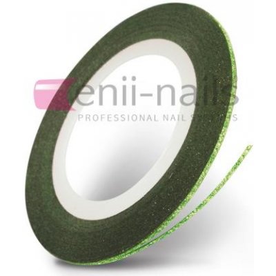 ENII NAILS Nail art flitrová páska - zelená, 1mm