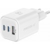 Swissten sieťový adaptér GaN 2× USB-C 65 W PD + 1× USB-A 18 W QC biely 22071400