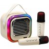 MG Sing Set V2 Bluetooth Karaoke mikrofóny a reproduktor béžový