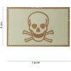 Gumová nášivka 101 Inc Skull and Bones - coyote