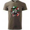 Šipkár kreslený terč - Klasické pánske tričko vyššej gramáže - XS ( Army )