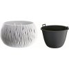 Prosperplast kvetináč 23,8cm BOWL SANDY DSK240-S449 biely plastový PROSPERPLAST