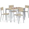 Jedálenský set HARVEY so 4 stoličkami, 110 x 70 x77 cm, dub Sonoma