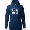 Nápis Krav Maga - Mikina dámská Cape s kapucí - L ( Polnočná modrá )