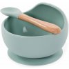 BO Jungle Silikónová miska s prísavkou a lyžičkou Pastel Blue B500610