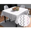 Biante Bavlnený štvorcový obrus Sandra SA-124 Ružovo sivé cik-cak pásiky 120x120 cm