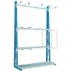 Manorga Jednostranný vertikálny kovový regál Epsivol, základný, 250 x 180 x 34 cm, modrý