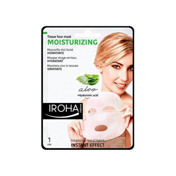 Iroha Moisturizing Tissue Face Mask hydratačná látková maska s aloe vera a kyselinou hyalurónovou 23 ml