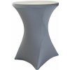 TENTino Elastický obrus na koktejlový bistro stôl 80 cm VIAC FARIEB Farba obrusu: SVETLOŠEDÁ / SILVER