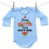 Boodyy Modré body s dlhým rukávom Veselé Vianoce a šťastný nový rok 86 (12-18 mesiacov)