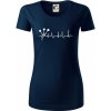 EKG šípky - Dámske tričko z organickej bavlny Origin (GOTS) - XL ( Tmavomodrá (veľmi tmavá - skoro čierna) )