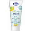 Chicco Zubná pasta s fluorom s príchuťou banán, jablko, 6m+