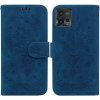 Peňaženkové kožené puzdro Butterfly Rose na Motorola Moto G72 - Modrá